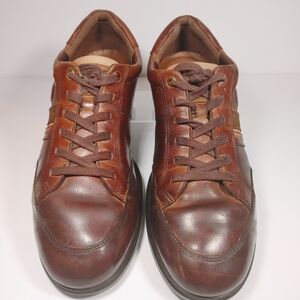 Ecco Men's Size 46 EU 12/12.5 US Classic Casual Lace Up Walking Shoes Brown
